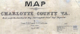 1864 Map of Charlotte County Virginia Family Names Genealogy