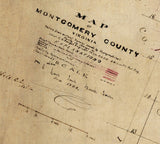 1864 Map of Montgomery County Virginia Family Names Genealogy