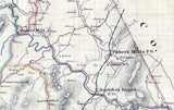 1866 Map of Nelson County Virginia Family Names Genealogy