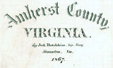 1867 Map of Amherst County Virginia