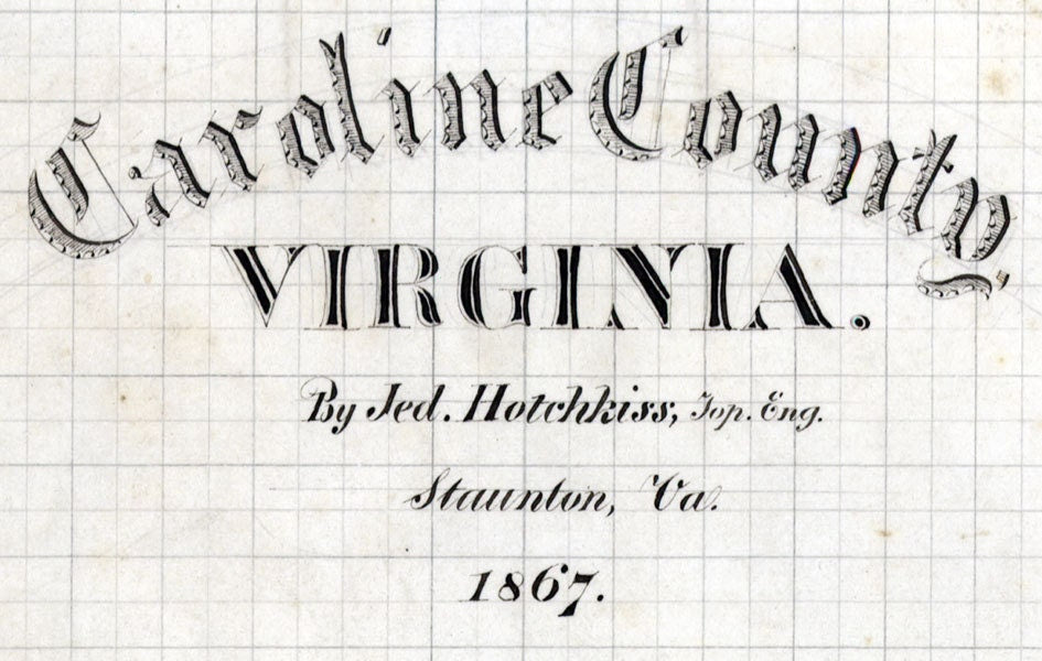 1867 Map of Caroline County Virginia Historical Places