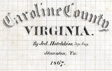 1867 Map of Caroline County Virginia Historical Places