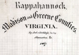 1867 Map of Rappahannock Madison and Greene County Virginia