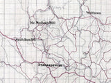 1867 Map of Rappahannock Madison and Greene County Virginia