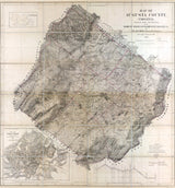 1870 Map of Augusta County Virginia Staunton Family Names Genealogy