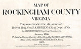 1875 Map of Rockingham County Virginia Harrisonburg Family Names Genealogy