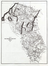 1876 Map of Fauquier County Virginia Family Names Genealogy