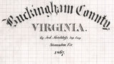 1867 Map of Buckingham County Virginia Historical Places