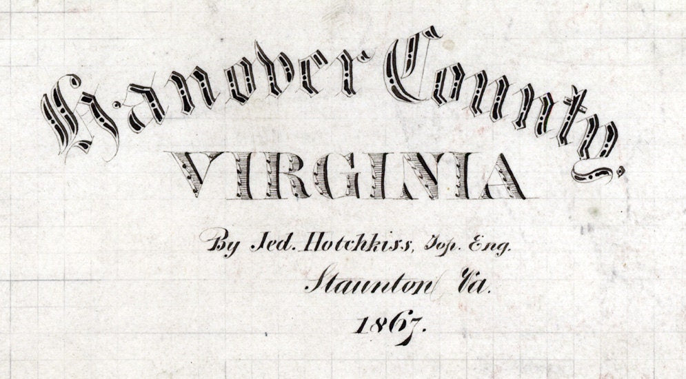 1867 Map of Hanover County Virginia