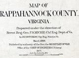 1875 Map of Rappahannock County Virginia Laurel Mills Family Names Genealogy