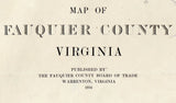 1914 Map of Fauquier County Virginia