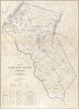 1914 Map of Fauquier County Virginia