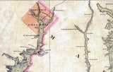 1840 Nautical Chart Map of the Chesapeake and Delaware Bays Maryland Virginia Delaware Washington DC
