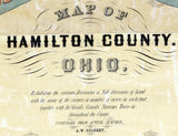 1856 Farm Line Map of Hamilton County Ohio Farm Names