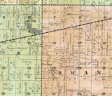 1850 Farm Line Map of Fulton County Ohio Delta Wauseon