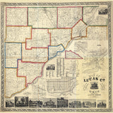 1861 Map of Lucas County Ohio