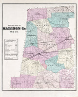 1875 Map of Madison County Ohio