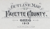 1913 Map of Fayette County Ohio