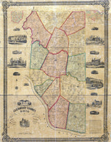 1857 Farm Line Map of Clermont County Ohio