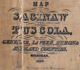 1858 Map of Saginaw & Tuscola County Michigan