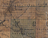 1858 Map of Saginaw & Tuscola County Michigan