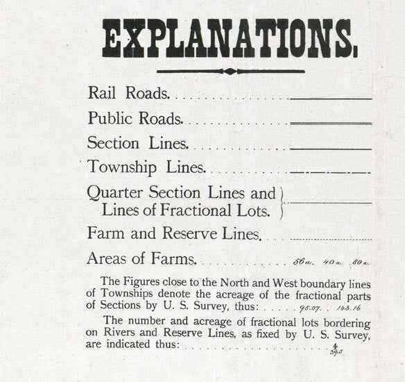 1890 Farm Line Map of Saginaw County Michigan