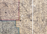 1854 Farm Line Map of Morgan County Ohio Windsor