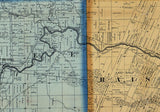 1859 Farm Line Map of Monroe County Michigan