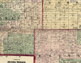 1876 Farm Line Map of Sanilac County Michigan Port Sanilac Lexington