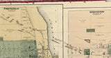 1876 Farm Line Map of Sanilac County Michigan Port Sanilac Lexington