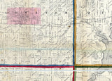 1858 Farm Line Map of Branch County Michigan Coldwater