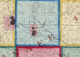 1859 Map of Genesee and Shiawassee County Michigan City of Owosso Flint City