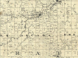 1864 Map of Clinton and Gratiot County Michigan