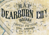 1860 Farm Line Map of Dearborn County Indiana