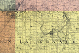 1897 Farm Line Map of Cass County Michigan Cassopolis