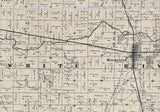 1865 Farm Line Map of Randolph County Indiana Winchester