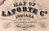 1866 Farm Line Map of LaPorte County Indiana