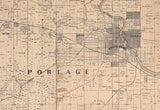 1866 Farm Line Map of St Joseph County Indiana South Bend Lowell