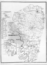 1870 Map of Woodford County Kentucky Versailles