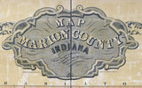 1855 Farm Line Map of Marion County Indiana Indianapolis