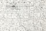 1866 Farm Line Map of Hendricks County Indiana Danville