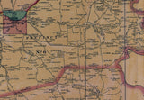1876 Map of Boyle & Mercer County Kentucky Danville