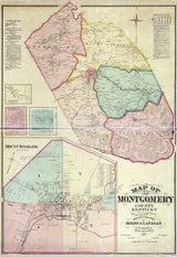 1879 Map of Montgomery County Kentucky Mount Sterling