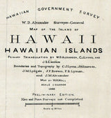 1886 Map of Hawaii