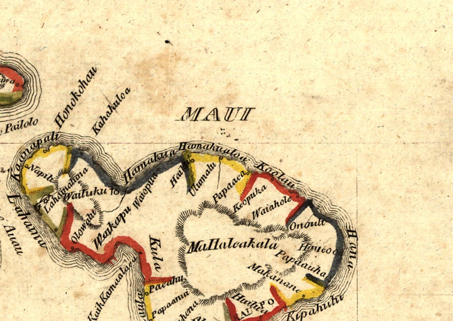 1837 Map of the Hawaiian Islands