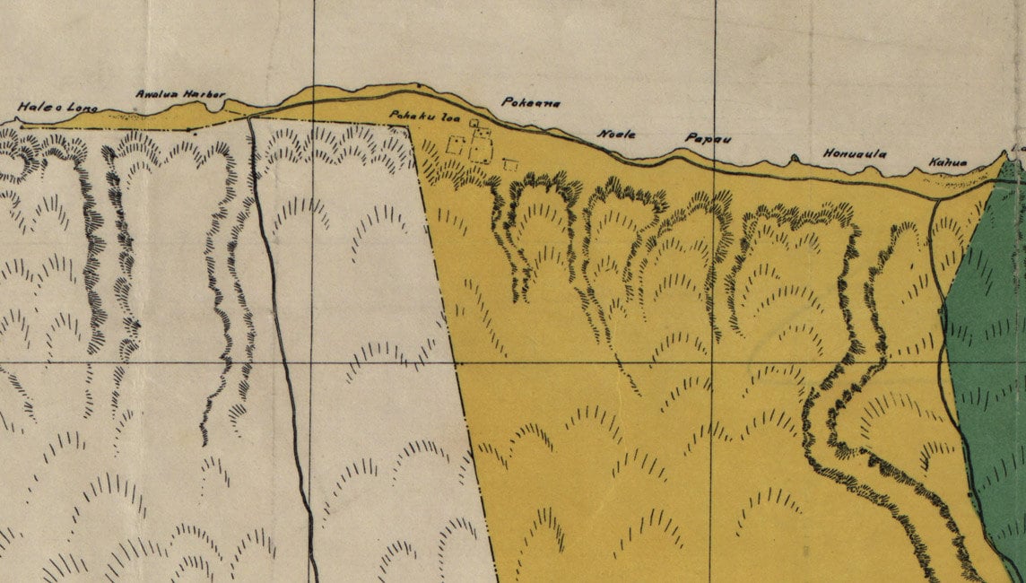 1900 Map of Lanai Hawaii
