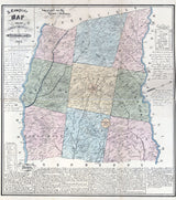 1883 Map of Laurens County South Carolina Family Names