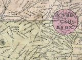 1877 Map of Anderson County South Carolina Family Names