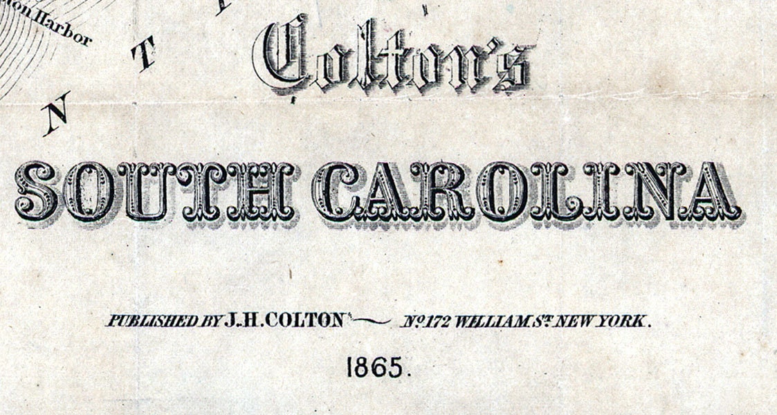 1865 Map of South Carolina