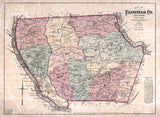 1876 Map of Fairfield County South Carolina Winnsboro Genealogy